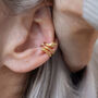 Yellow Gold Plated Snake Ear Cuff, thumbnail 1 of 6