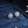 Sunflower Stud Earrings In Sterling Silver, thumbnail 1 of 11