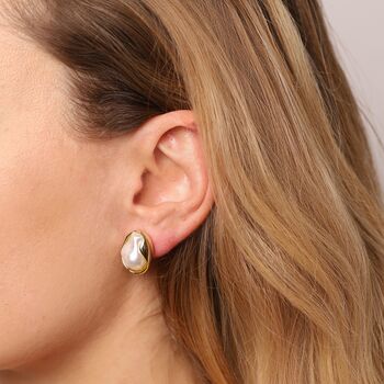 Oyster Clip On Earrings, 2 of 2