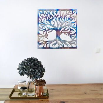 Timeless Tree Metal Wall Art: Roots Of Life Decor, 3 of 11