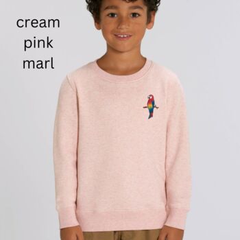 Childrens Organic Cotton Parrot Sweatshirt, 3 of 12