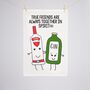 'Together In Spirits' Friendship Tea Towel, thumbnail 3 of 4