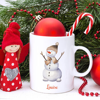 Personalised Set Of Two Snowmen Mugs, 2 of 3
