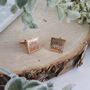 Personalised Rose Gold Plated Cufflinks, thumbnail 4 of 7