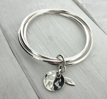 Personalised Sterling Silver Russian Bangles, 3 of 4