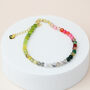 Colourful Pink And Green Crystal Beaded Bracelet, thumbnail 1 of 3