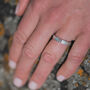 Salt And Pepper Diamond April Birthstone Ring In Textured Sterling Silver And 9ct Gold, thumbnail 2 of 6