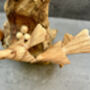 Hand Carved Wooden Nesting Birds Ornament, thumbnail 10 of 12