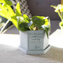Personalised Couple's Hexagonal Planter Valentine's Day, thumbnail 1 of 9