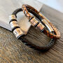 Mens Personalised Leather Cuff, thumbnail 2 of 9