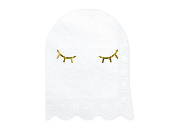 White Ghost Halloween Party Paper Napkins X 20, 2 of 3