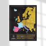 Europe Scratch Off Map With Country Flags Travel Gifts, thumbnail 5 of 10
