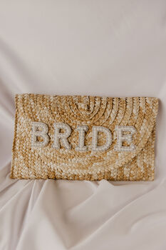 Bride Woven Straw Clutch, 3 of 4