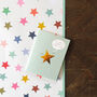 Smiley Stars Wrapping Paper Two Sheets, thumbnail 2 of 5