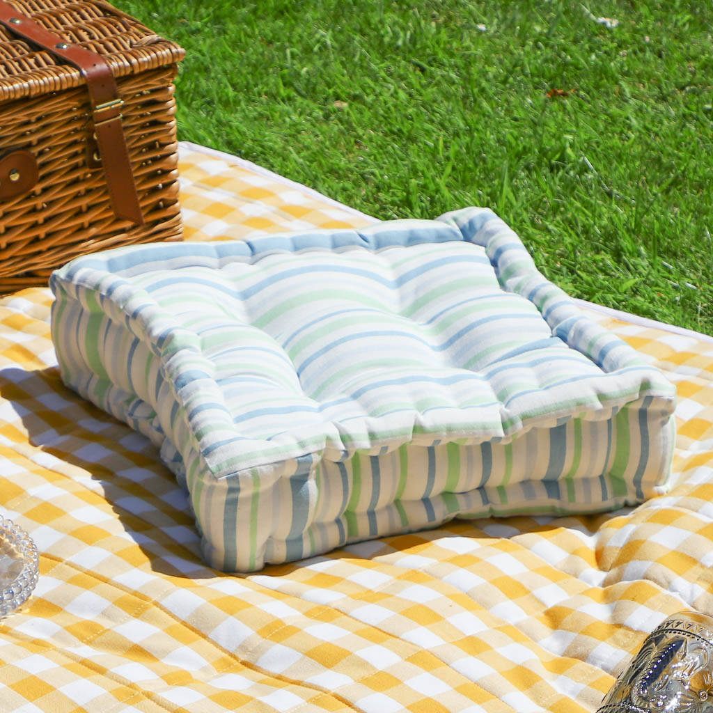 Country Stripe Picnic Floor Cushions By Dibor