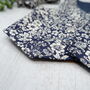 Navy Floral Newborn Waistcoat And Bow Tie Set, thumbnail 2 of 3