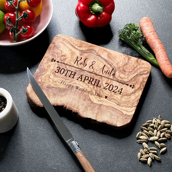 Personalised Cutting Board Wedding Gift, 3 of 9