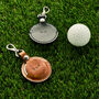 Personalised Golf Ball Marker With Leather Case Keyring, thumbnail 3 of 6