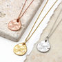 Plated Gold Or Sterling Silver Molten Teardrop Necklace, thumbnail 1 of 7