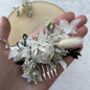 White Ivory Dried Flower Hair Comb, thumbnail 4 of 7