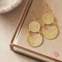 Matt Gold And Silver Plated Detailed Statement Earrings, thumbnail 9 of 10