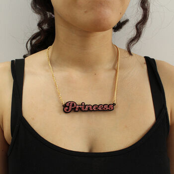Princess Acrylic Statement Necklace, 3 of 4