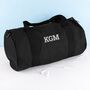 Monogrammed Barrel Gym Bag In Black, thumbnail 11 of 11