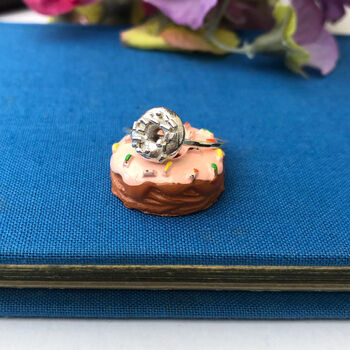 Sterling Silver Mini Doughnut Ring, 8 of 11