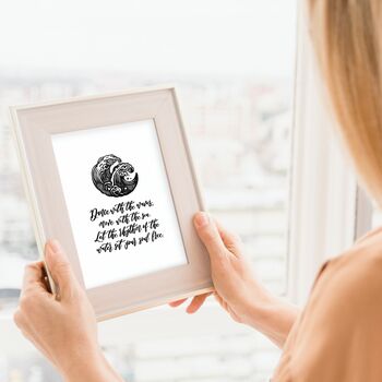 Dance With The Waves Print Inspiring Quotes, 4 of 5