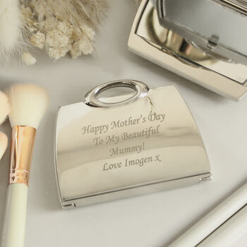 Personalised Handbag Compact Mirror For Mother's Day, 4 of 4