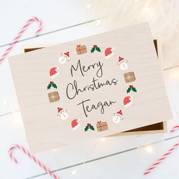 Personalised Wooden Christmas Eve Gift Box, 2 of 2