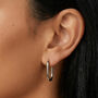 Women's Lightweight Small Oval Hoop Earrings In Sterling Silver, thumbnail 1 of 3