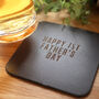 Personalised Best Dad Leather Coaster Set, thumbnail 8 of 9