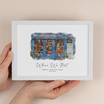 First Date Venue Portrait, Personalised Illustration, 7 of 9