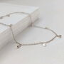 Sterling Silver Mini Charm Anklet, thumbnail 2 of 9