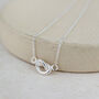 Sterling Silver Love Knot Necklace, thumbnail 3 of 3