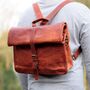 Convertible Roll Top Leather Backpack Satchel, thumbnail 4 of 12