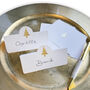 Christmas Gold Foiled Blank Place Cards, thumbnail 2 of 6