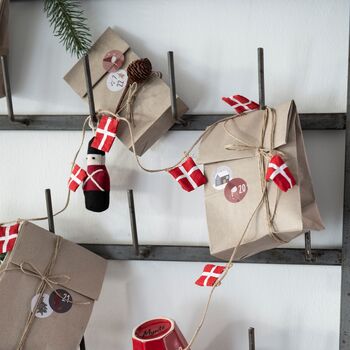 Scandi Christmas Advent One 24 Stickers, Bags, Boxes, 8 of 11