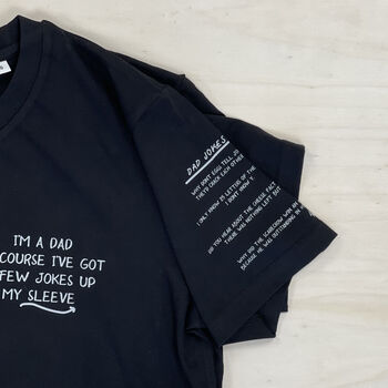 Dad Jokes Up My Sleeve Personalised T Shirt, 2 of 2