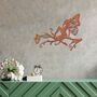 Whimsical Fairy On Branch Metal Wall Art With Lantern, thumbnail 9 of 11