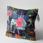 Abstract Elephant And Tiger Themed Cushion Cover, thumbnail 3 of 7