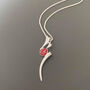 Silver Lightening Bolt Memorial Ashes Pendant, thumbnail 2 of 3