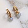 The Orb Moonstone June Birthstone Earrings, Gold, thumbnail 4 of 6