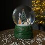 Animals With Tree Music Snow Globe Christmas Decoration, thumbnail 3 of 3