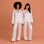 Personalised Women's Mothers Luxury Pink Silky Satin Pyjamas, thumbnail 4 of 12