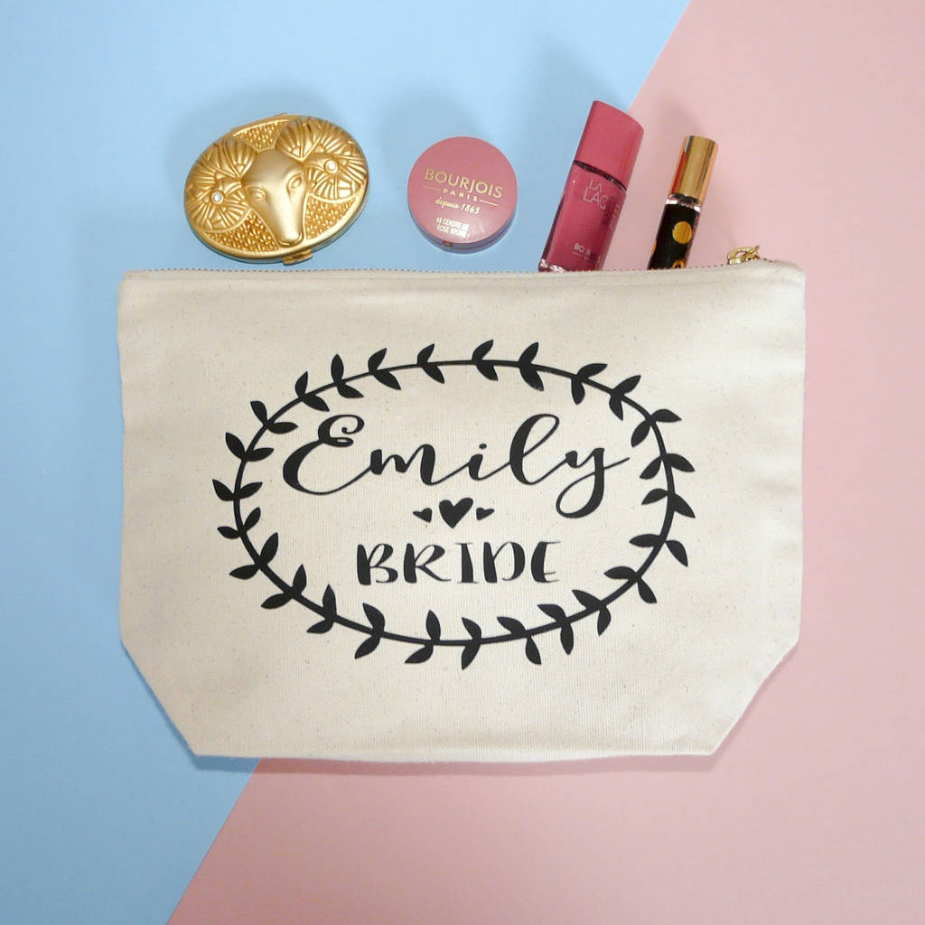 personalised bridal makeup pouch by the best of me designs ...