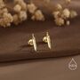 Sterling Silver Tiny Dagger Sword Stud Earrings, thumbnail 2 of 12