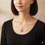 Personalised Ballerina Necklace With Purple Crystal Costume, thumbnail 9 of 11
