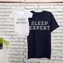 Sleep Expert, Sleep Novice T Shirt And Baby Grow Set, thumbnail 1 of 9